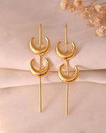 Thumbnail for VOJ Gold Polished Moon Shaped Anti Tarnish Ear Cuff - Distacart