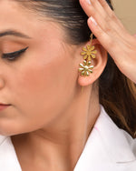 Thumbnail for VOJ Gold Polished Floral Shaped Anti Tarnished Ear Cuff - Distacart