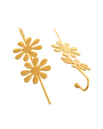 Thumbnail for VOJ Gold Polished Floral Shaped Anti Tarnished Ear Cuff - Distacart