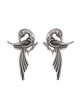 VOJ Silver Plated Bird Shaped Designer Studs Earrings - Distacart