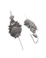 Thumbnail for VOJ Silver Toned Designer Floral Shaped Ear Cuff - Distacart