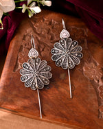 Thumbnail for VOJ Silver Plated Flower Shaped Elegant Ear Cuff - Distacart