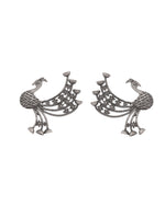 Thumbnail for VOJ Silver Plated Dancing Peacock Shaped Studs Earrings - Distacart