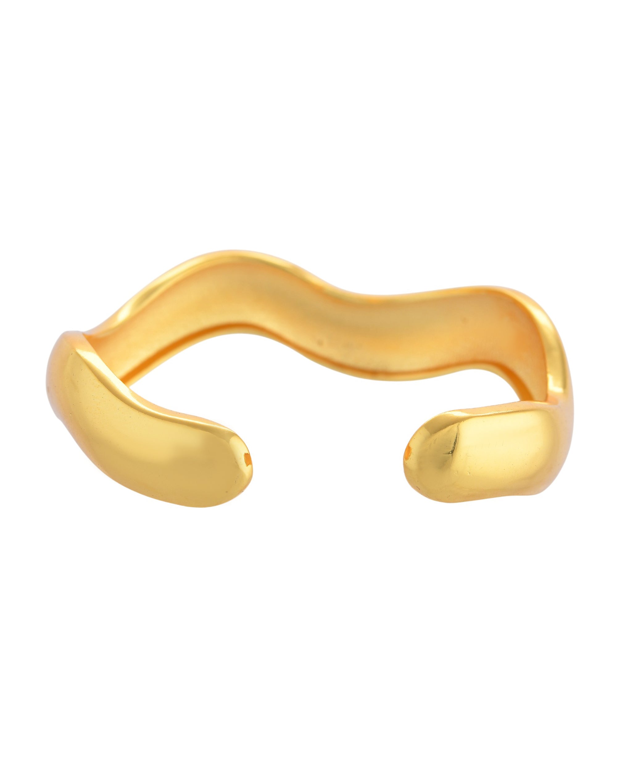 VOJ Gold Polished Anti Tarnished Twisted Cuff Bracelet For Women - Distacart