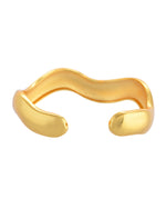 Thumbnail for VOJ Gold Polished Anti Tarnished Twisted Cuff Bracelet For Women - Distacart