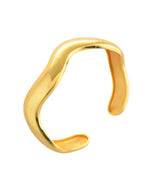 Thumbnail for VOJ Gold Polished Anti Tarnished Twisted Cuff Bracelet For Women - Distacart