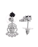 Thumbnail for VOJ Silver Plated Ad Black Stone Temple Jewellery Set - Dista