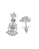 Thumbnail for VOJ Silver Plated Ad Stone Temple Jewellery Set - Dista