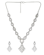 Thumbnail for VOJ Silver Plated Ad Stone Studded Necklace Set