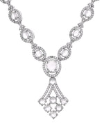 Thumbnail for VOJ Silver Plated Ad Stone Studded Necklace Set