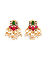 Thumbnail for VOJ Gold Tone Multi Colour Floral Necklace Set - Dista