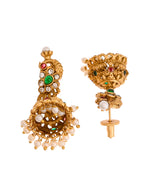 Thumbnail for VOJ Gold Plated Antique Design Ruby Red Jewellery Set