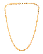 Thumbnail for VOJ Gold Plated Crown Design Biscuit Chain For Men - Dista