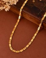 Thumbnail for VOJ Gold Plated Arrow Design Biscuit Chain For Men - Dista