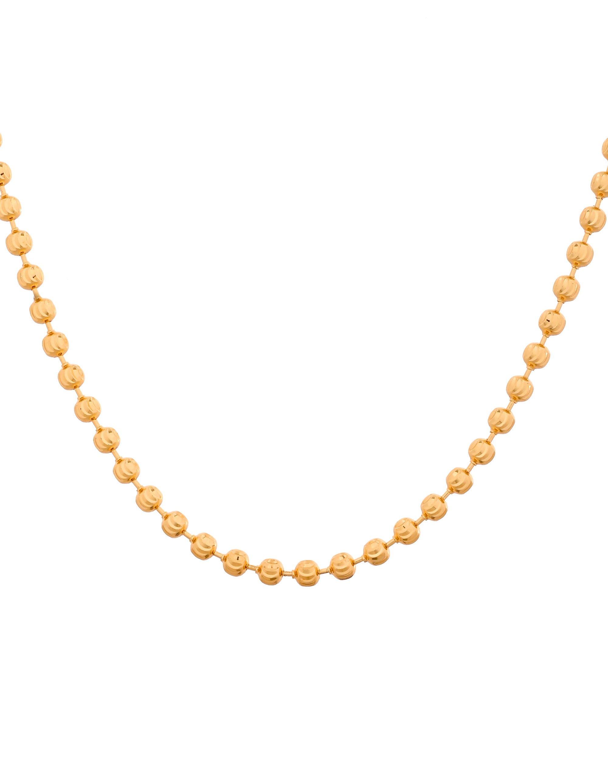 VOJ Gold Plated Designed Dotted Chain For Men