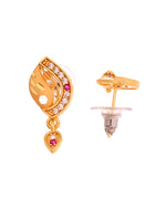 Thumbnail for VOJ Gold Plated Simple Chain With Pendant And Earrings Set - Dista