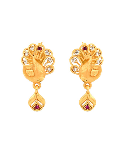 VOJ Gold Plated Peacock Shaped Chain Set - Dista