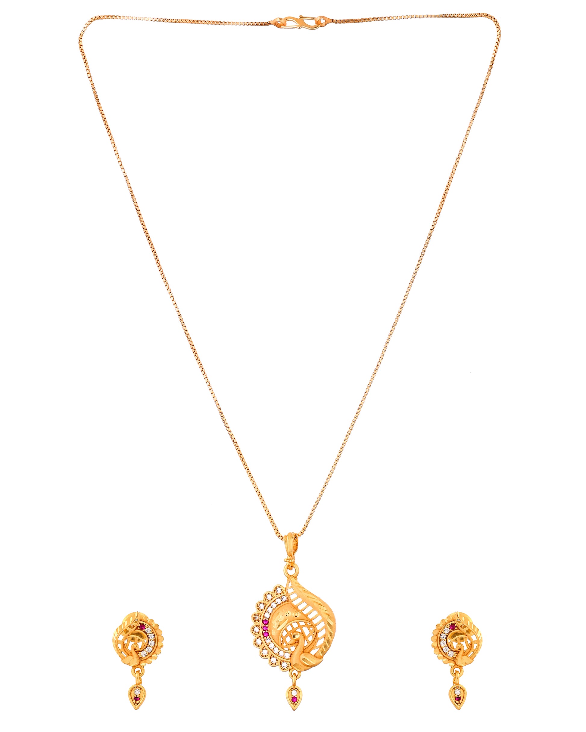 VOJ Gold Plated Elegant Design Chain Set - Dista