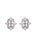 Thumbnail for VOJ Silver Plated Rectangular Stone Studded Ad Chain Set