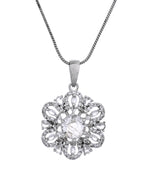 Thumbnail for VOJ Silver Plated Circular Shaped Floral Ad Chain Set