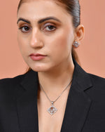 Thumbnail for VOJ Silver Plated Square Shaped Ad Pendant With Chain Set