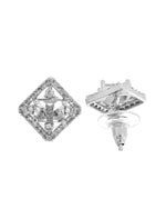 Thumbnail for VOJ Silver Plated Square Shaped Ad Pendant With Chain Set