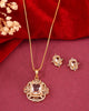 VOJ Gold Toned Rectangular Shaped Ad Chain Set - Dista