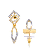 Thumbnail for VOJ Gold Plated Ad Studded Square And Leaf Shaped Necklace Set - Dista
