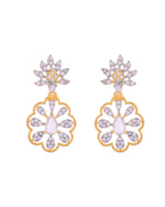 Thumbnail for VOJ Gold Plated Lead Designed With White Stone Ad Jewellery Set - Dista