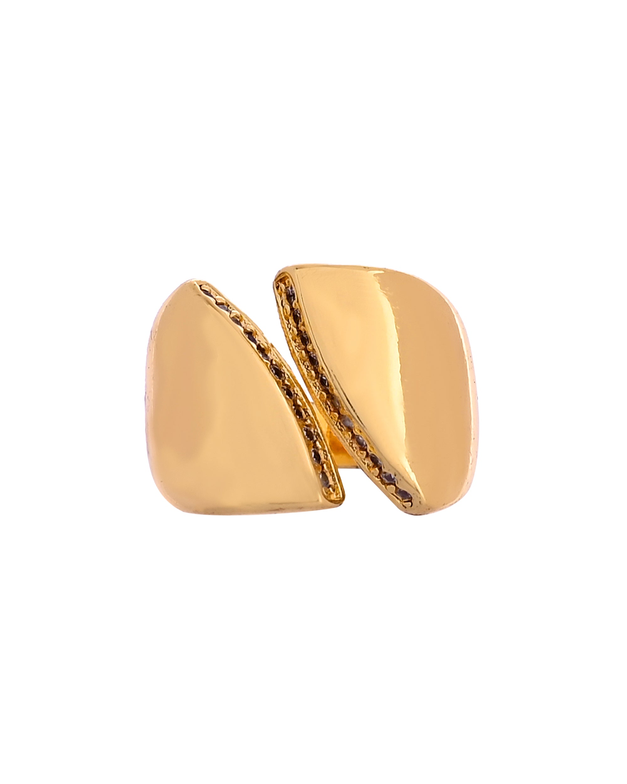 VOJ Gold Plated Adjustable Ring For Women
