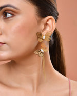 Thumbnail for VOJ Gold Toned Butterfly Designed Studs Earrings
