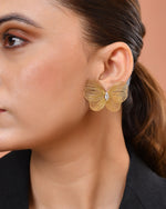 Thumbnail for VOJ Gold Plated Butterfly Shaped Studs Earrings