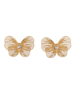 Thumbnail for VOJ Gold Plated Butterfly Shaped Studs Earrings
