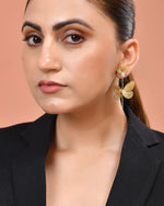 Thumbnail for VOJ Gold Toned Single Butterfly Design With Tassel Studs Earrings - Dista