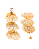 Thumbnail for VOJ Gold Toned Leaf Designed Studs Earrings