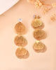 VOJ Gold Toned Leaf Designed Studs Earrings - Dista