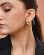 Thumbnail for VOJ Gold Plated Heart Shaped Studs Earrings