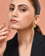 Thumbnail for VOJ Gold Plated Heart Shaped Studs Earrings