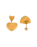 Thumbnail for VOJ Gold Plated Heart Shaped Studs Earrings