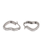 Thumbnail for VOJ Silver Plated Heart Shaped Hoop Earrings - Dista