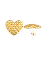 Thumbnail for VOJ Gold Plated Heart Designed Studs Earrings