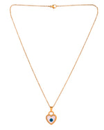 Thumbnail for VOJ Gold Plated Heart Shaped Evil Eye Pendant With Chain - Dista