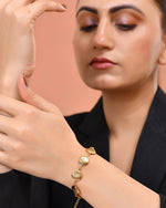 Thumbnail for VOJ Gold Plated Elegant Shell Shaped Bracelet For Women - Dista