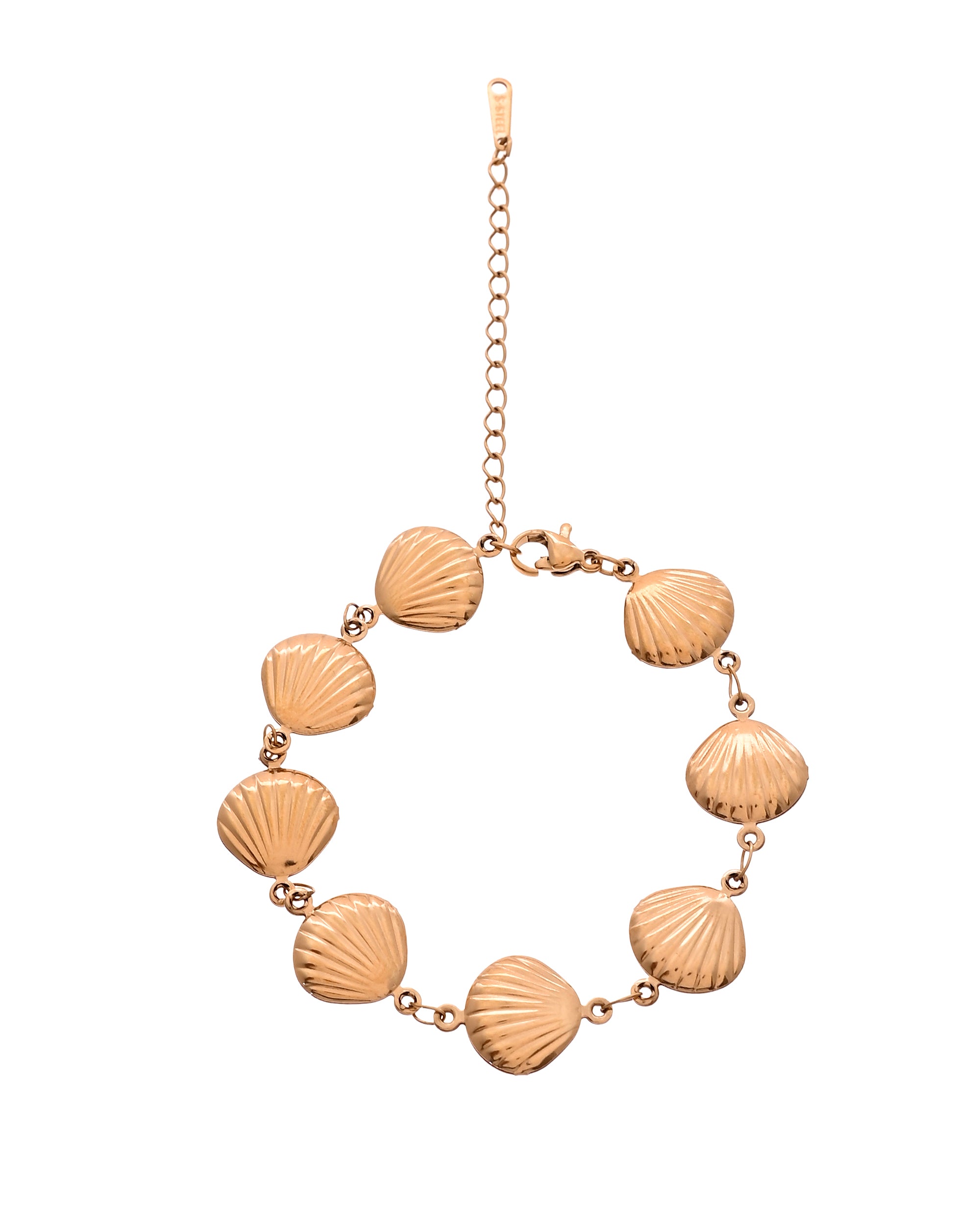 VOJ Gold Plated Elegant Shell Shaped Bracelet For Women - Dista