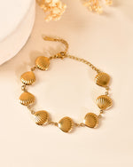 Thumbnail for VOJ Gold Plated Elegant Shell Shaped Bracelet For Women - Dista