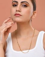 Thumbnail for VOJ Gold Plated Multi Color Heart Chain For Women - Dista