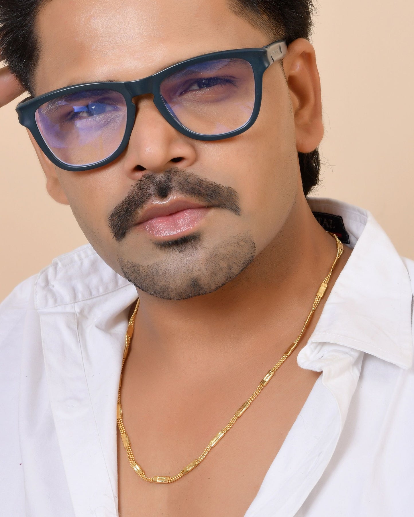 VOJ Gold Plated Rectangular With Multi Layer Chain For Men - Dista