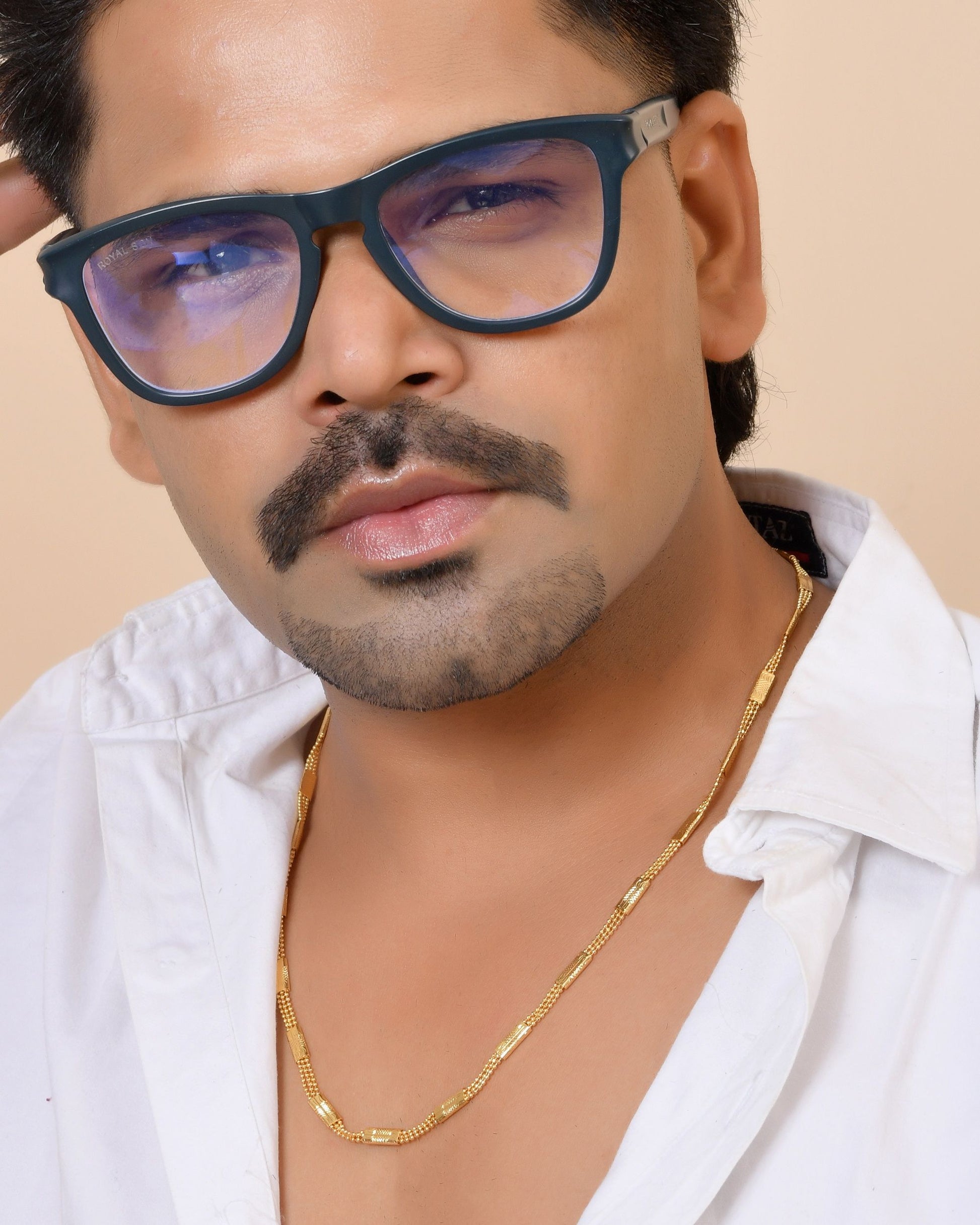 VOJ Gold Plated Rectangular With Multi Layer Chain For Men - Dista