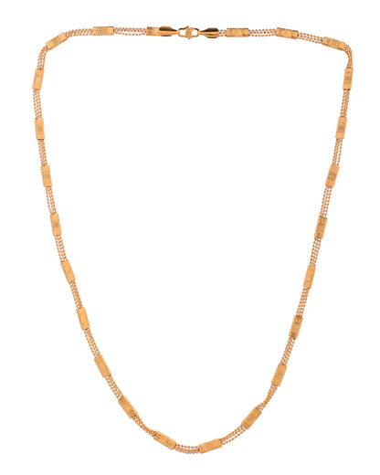 VOJ Gold Plated Rectangular With Multi Layer Chain For Men - Dista