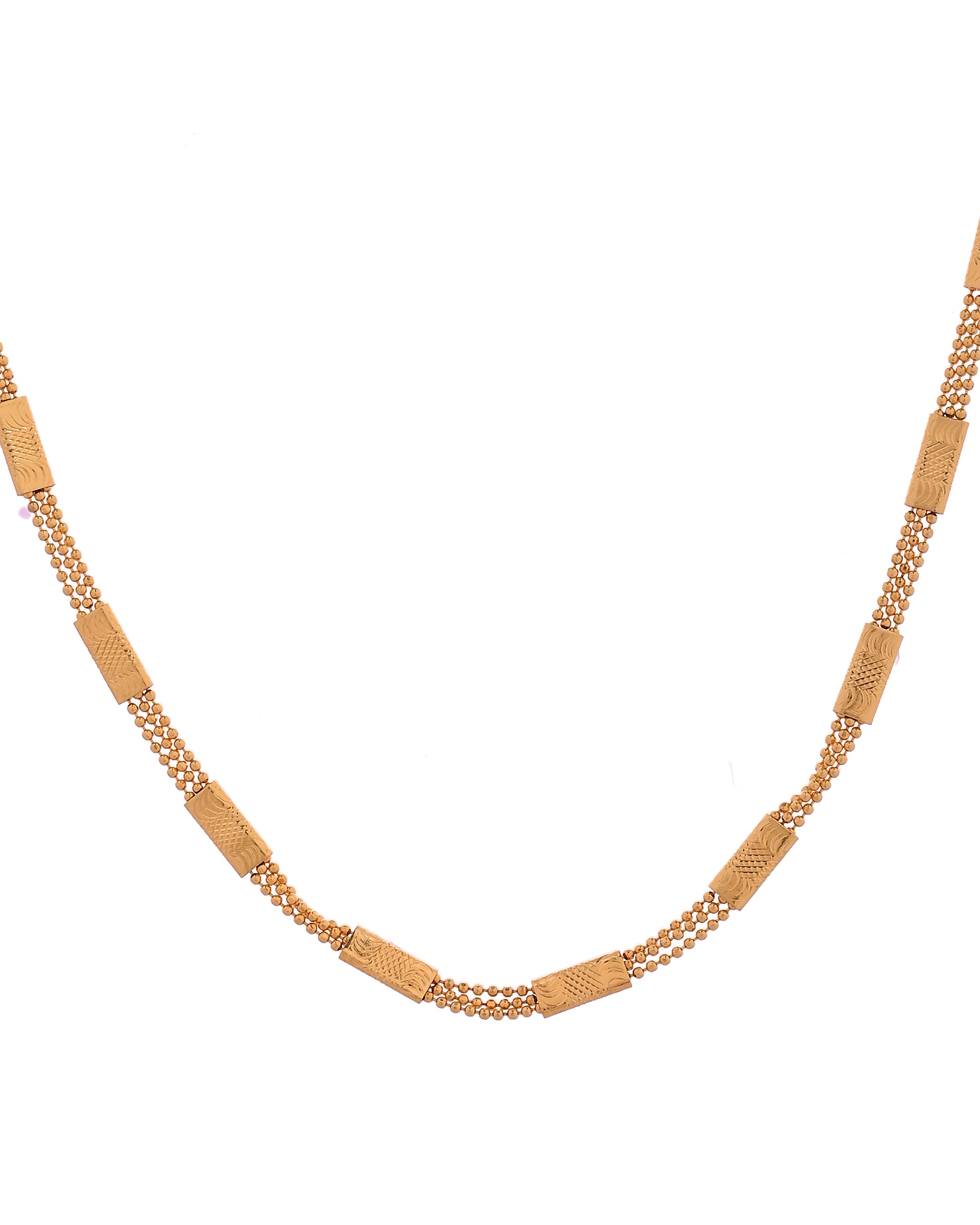 VOJ Gold Plated Rectangular With Multi Layer Chain For Men - Dista